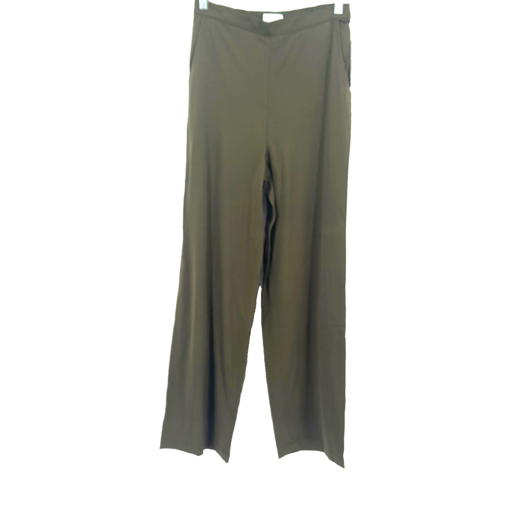 Abound Pants Womens XSmall Olive Green Elastic Waist Straight Leg Pull On